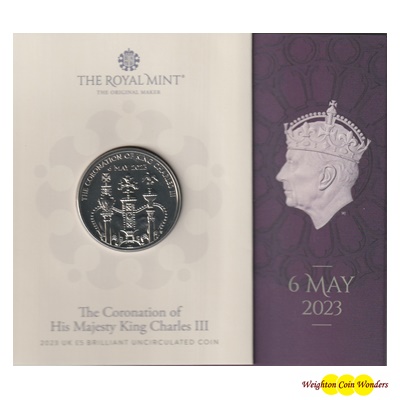 2023 £5 BU Coin Pack – The Coronation of HM King Charles III - Click Image to Close
